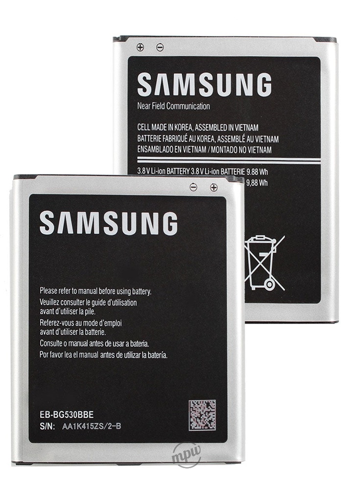 Samsung Galaxy J3 (J320 / 2016) / J5 (J500 / 2015) / J2 Prime (G532) (J327 /2017) / On5 (G550) / Grand Prime (G530) / Grand Prime Plus / (EB-BG530b) Replacement Battery