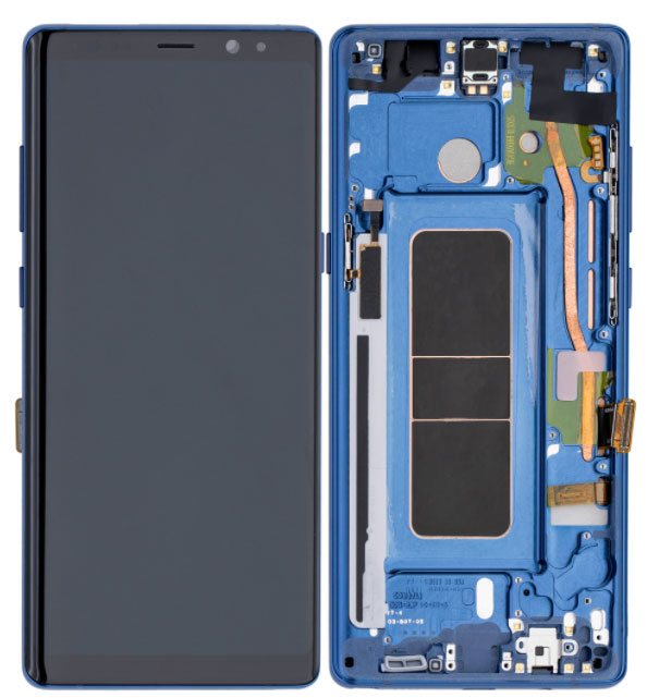Samsung Note 8 LCD Replacement W/Frame - Blue
