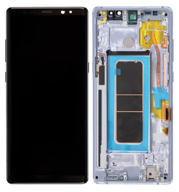Samsung Note 8 LCD Replacement W/Frame - Grey