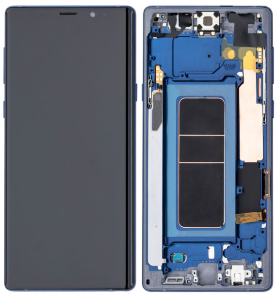 Samsung Note 9 LCD Replacement W/Frame - Blue