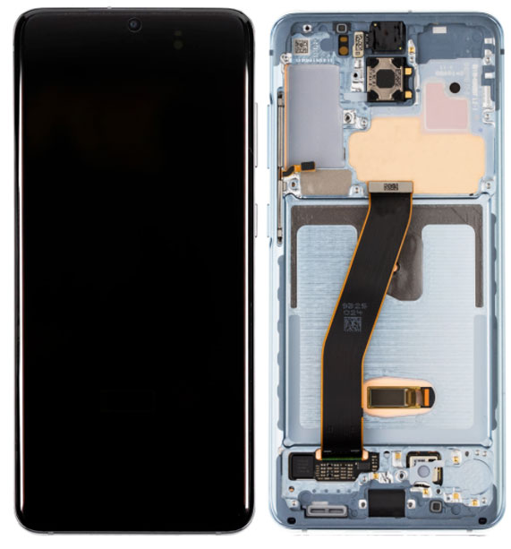 Samsung S20 LCD Replacement W/Frame - Blue