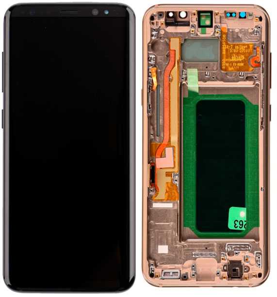 Samsung S8 LCD Replacement W/Frame - Gold