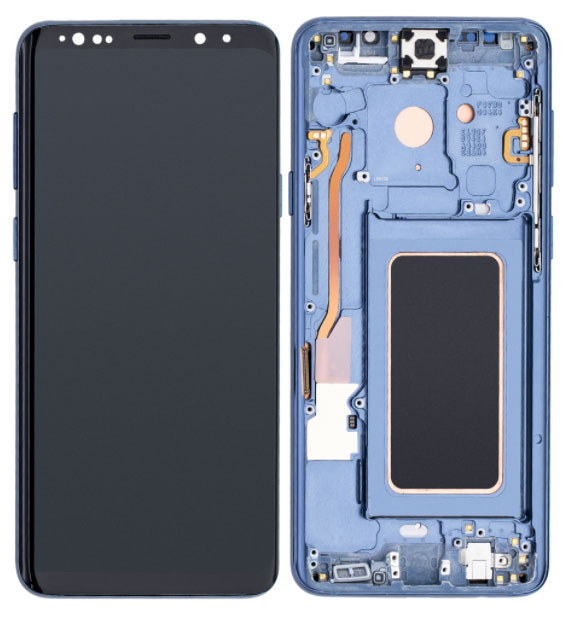 Samsung S9 LCD Replacement W/Frame - Blue