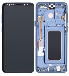 [01801101] Samsung S9 LCD Replacement W/Frame - Blue